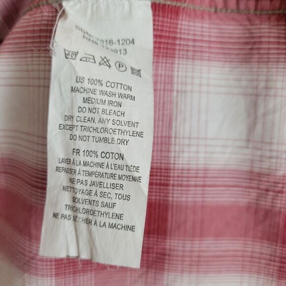 Jachs Red Plaid Long Sleeve Western Style Cotton Pearl Snap Shirt‎ Size L - Picture 12 of 12